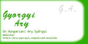 gyorgyi ary business card