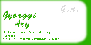 gyorgyi ary business card